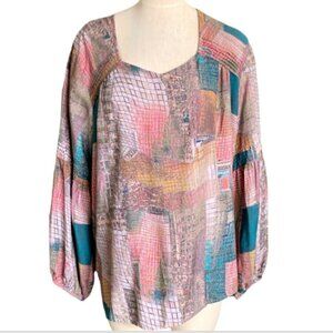 Tolani Collection Ebony Long Sleeve Top 100% Modal Sz XL #84F